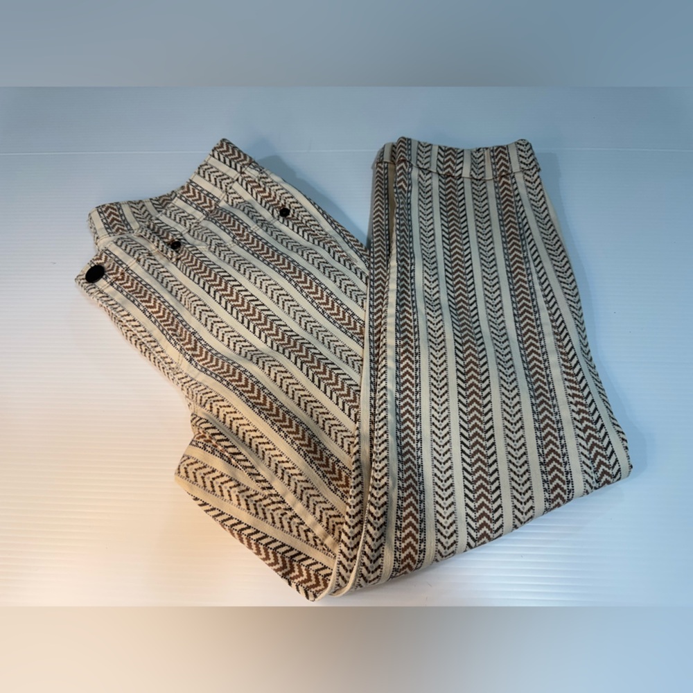 Ann Taylor LOFT Modern Cuffed Crop Aztec Print Women 28/6
